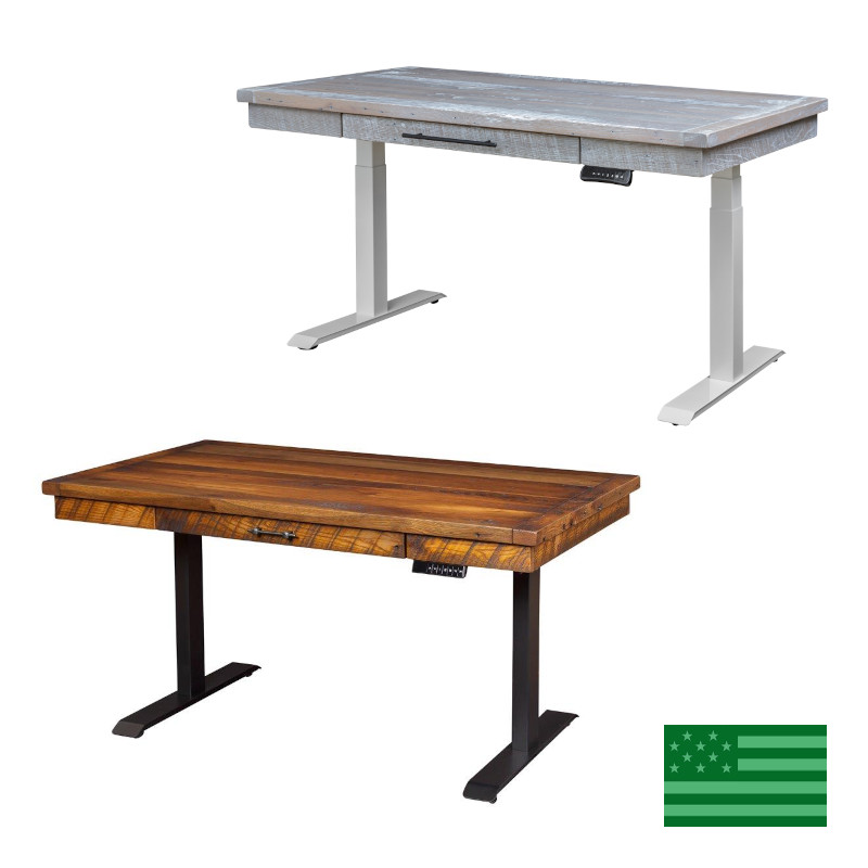 Ellison Reclaimed Barnwood Sit & Stand Desk